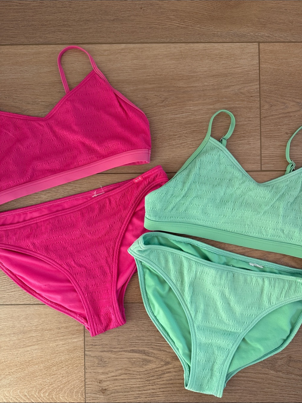 Abercrombie GIRLS 15/16 Set of Two Textured Bikini Tops & Bottoms